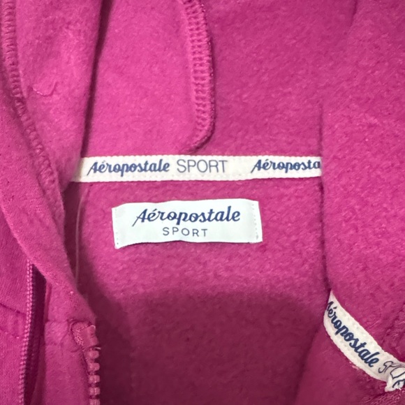 Aeropostale Sport Girls Fuchsia Zip up hoodie Jacket - Picture 2 of 6